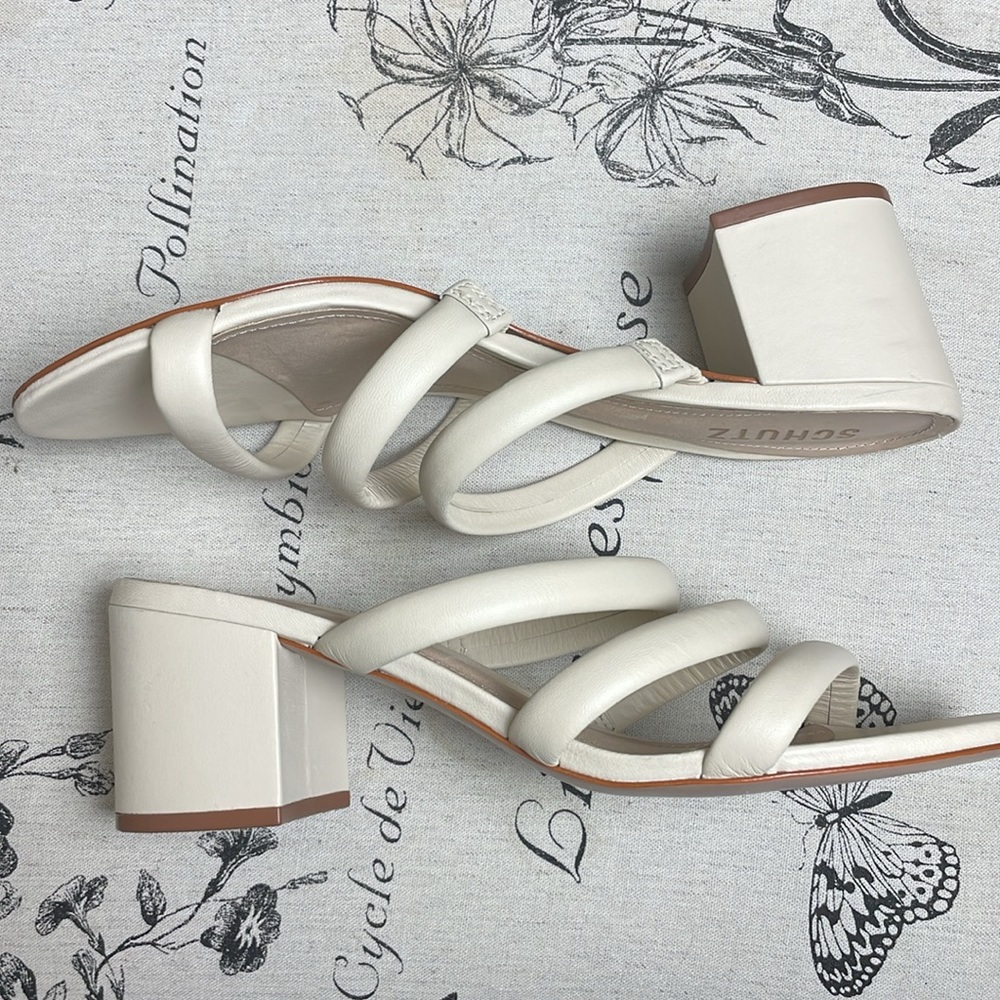 Schutz Olly Mid Block Nappa Leather Sandal - Picture 7 of 9